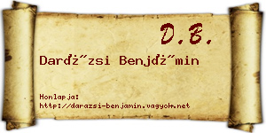 Darázsi Benjámin névjegykártya