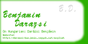 benjamin darazsi business card